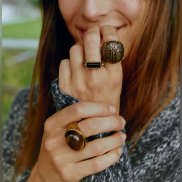 🔥🔥zara 3 pack stone rings - Picture 1 of 4